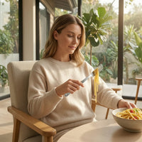 Pasta Fork with Comb-Like Head Rust-Resistant Cooking Utensil Sturdy for Chefs