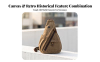 Stitched Panel Design Individual-Strap Backpack Carrying Accessory Multiple Pockets Teardrop Shoulder Bag for Men