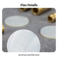 3 Pieces Multiple Materials Available Mother-of-Pearl Shell Trumpet Key Button Hand Polished Mother-of-Pearl Shell Valve Cap Natural