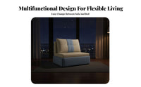 Foldable Design Single Fold-extendable Lounger two-in-oneUse Pull-extendable Armchair Bed Space-Saving transformable Seating Multi-Functional for Guesthouse Owners, Apartment Dwellers, Study Room, Small areas, Bedroom, Dormitory