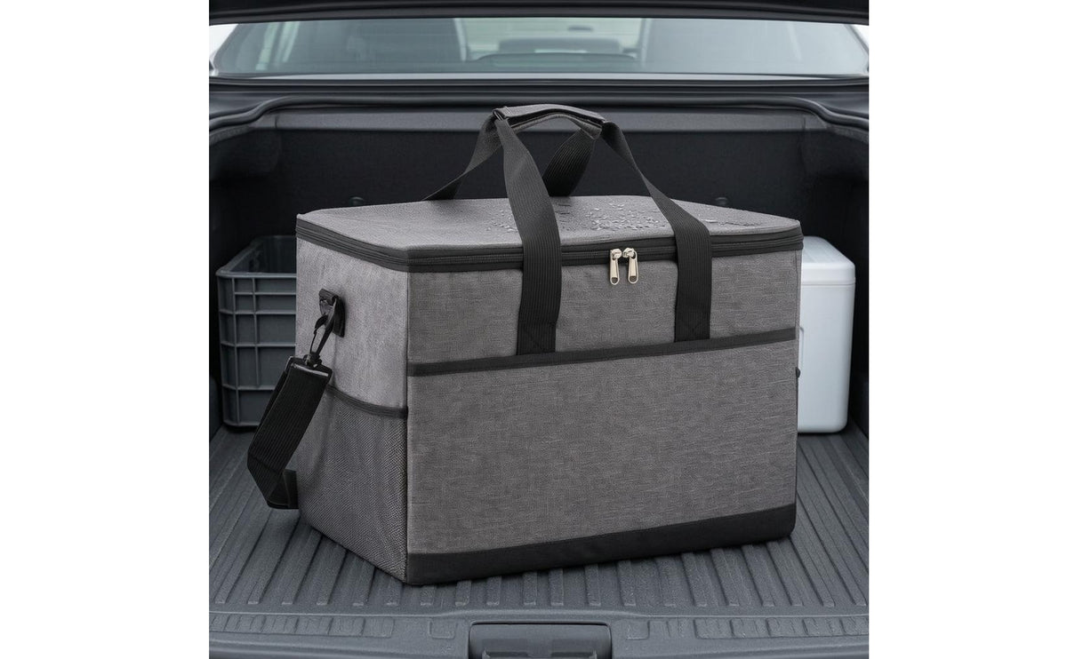 Insulated Temperature Retaining Carrier Bag Waterproof Soft Mesh Pockets Portable Carrier for Travel, Car Storage