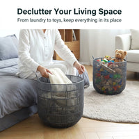 Laundry Basket with Handles for Easy Carrying, Waterproof Washing for Bathroom Storage