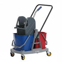 34 Liters Double Container Mop Trolley Commercial Grade Cleaning Equipment