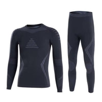Ski Underlayer Layer Set Winter Ready Long Sleeve Thermal Shirt and Pants Breathable Sports Clothing for Running, Workout