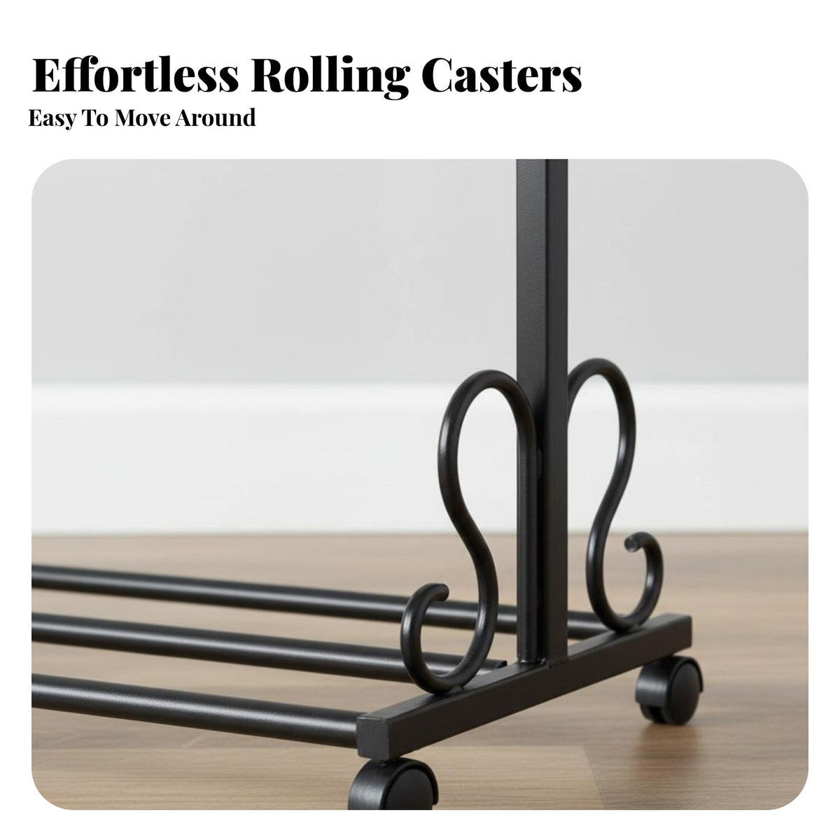Nordic & fashion Single-Rod Clothing stand with Shelf Freestanding Garment Rack Minimalist Design Clothes Easy Assembly for Students, Renters, residents, Bedroom, Dorm Room, Entryway