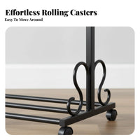 Nordic & fashion Single-Rod Clothing stand with Shelf Freestanding Garment Rack Minimalist Design Clothes Easy Assembly for Students, Renters, residents, Bedroom, Dorm Room, Entryway