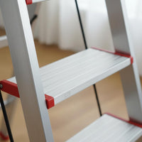 Stainless Steel Step Ladder Foldable Multi-Tiered Household Ladder Space Saving