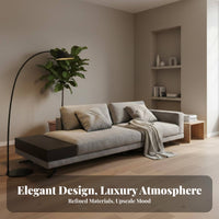 Light Luxury L-Shaped Fabric Sofa Minimalist aesthetic L-Shaped Chaise Lounge Wabi-Sabi Aesthetic Sectional Deep Seat for Apartment Dwellers, Homeowners, Pet Owners, Office, Bedroom