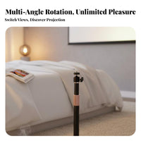 Tool-Effortless Assembly Display Device Floor Stand Easy Installation Adjustable Display Device Stand 360° Rotation Home Theater Accessory Stable Base for Bedroom, Living Room, Office