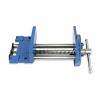 Double Guide Rods Workbench Front Vise Cast Iron Construction Woodworker's Bench Vise Heavy Duty Clamping Device for Carpenters, Woodworkers, Garage