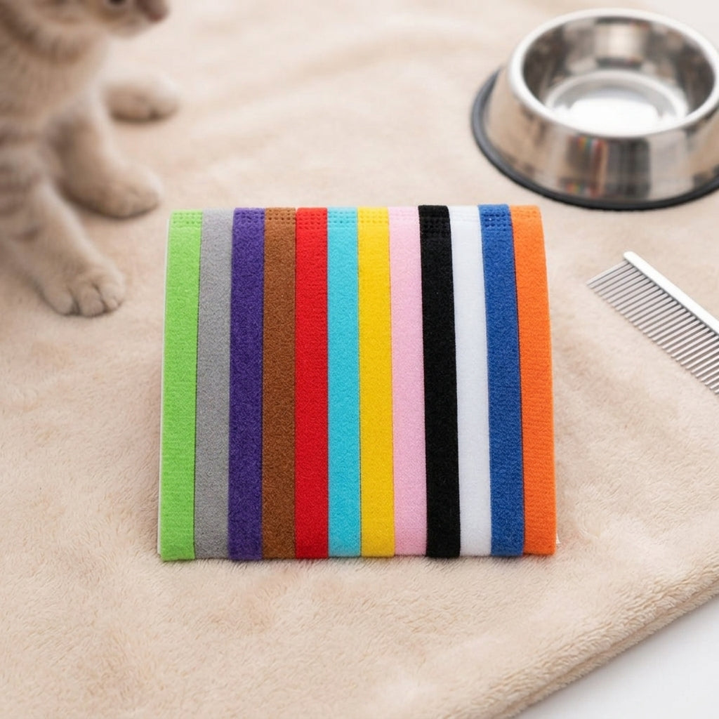 Pet ID Band and ID Collars for Puppy Whelping, Soft Nylon ID Bands for Newborn Identification