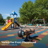 Bouncing Motion coil Rocking Horse Bouncy Fun creature coil Rider Weather-Resistant Playground Equipment Comfortable Saddle for Preschoolers, Toddlers, Parents, public garden, Kindergarten, Community Space, Backyard
