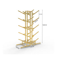 Space-Saving Balance Ball Storage Rack Large Capacity Half Balance Ball Storage Rack Sturdy Metal Frame Multi-Tier Equipment Stand Heavy-Duty for Mind-Body Studio Owners, Personal Trainers, Fitness Center