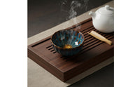 2 Pieces Ceramic Glaze Jianzhan Tea Cup Long-Lasting Peacock Tea Cup Drinkware Eco-Friendly for Company Events