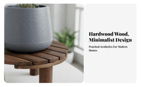 adaptable Round Wooden Riser Natural Wood Texture Round Floor Riser long-lasting Sturdy Plant Stand Traditional and traditional design for aquatic tank hobbyists, Interior Decorators, Gift Givers, Living Room, Balcony, outdoordoor, Entryentry