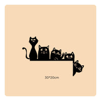 Cartoon Design Black Feline Door Frame Decor Sturdy Construction Feline Door Topper for Indoor, Doorway