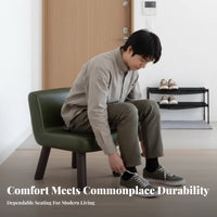 Multi-Functional Upholstered Backrest Stool Space-Saving Upholstered Vanity Stool Comfortable Padding Small Chair Padded Cushion for Adults, Students, Children, Living Room, Entryway, Bedroom, Bathroom