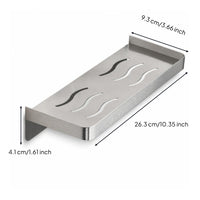 Space-Saving Wall-Mounted Shelf Rectangular Stainless Steel Shelf Bathroom Tray Easy to Install for Shower