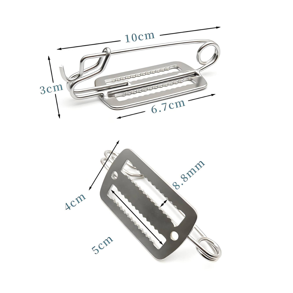 Stainless Steel Safety Fastener Clip Secure Grip Spearfishing Rope Holder for Spearfishermen, Divers