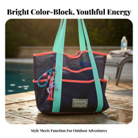 Mesh Tote Korean Design Waterproof Swim Bag Multifunctional Large Utility Tote for Beach Enthusiast S, Vacati Single Rs, Swimming, Travel