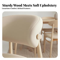 Upholstered Wooden Frame Chair Nordic design Seating Furniture Soft Upholstery adaptable Use for Readers, Cafe, Bedroom, Sunroom