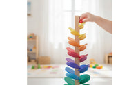 Multicolored Wooden Music Tree with Balls Educational Musical Marble Tree Sensory Wooden Ball Drop Toy Sturdy for Toddlers, Preschool