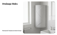 Space-Saving Rotating Corner Cabinet Punchdrillwithout Drilling Installation Rotating Triangular Shelf Waterproof Bathroom Organizer Easy to Install for Homeowners, Families, Washstand, Kitchen, Dressing Table, Dresser