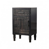 Vintage Storage Cabinet Fully Assembled Carved Storage Cabinet Hinged Doors