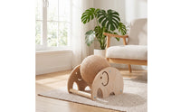 Rope-Wrapped Elephant Cat Scratching Toy Space-Saving Wooden Cat Scratching Ball Stable Pet Furniture Long-Lasting for Cats