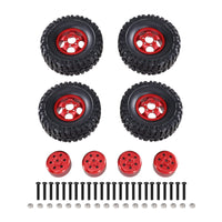 4 Pieces 1/12 Scale RC Car Wheels Wear-Resistant RC Car Wheel Hub Set Long-Lasting for Away from-Road, Rock Crawling