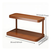 Countertop Shelf Organizer Wooden Desktop Storage Rack Multi-Purpose for Vanity