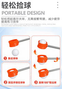 HOW TRUE Stainless Steel Golf Ball Retriever, Telescopic, 9/12/15ft