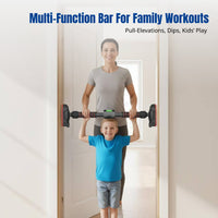 Doorway Chin Up Bar, Multifunctional Pull-Up Bar, No-Drill Home Fitness Equipment, Adjustable for Kids and Adults, Smart Level Design, Fits 70-160cm Doorways