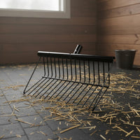 Detachable Manure Fork Lightweight Muck Rake Angled Tines Manure Fork for Barn