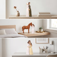 Hand-Painted Resin Figurine Minimalist Faceless Figurine Matte Sculpted Figure Small for Minimalists, Art Collectors, Bookshelf, Desk, Entryway Table