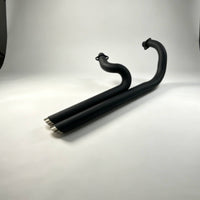 Retro-Style Exhaust Pipe Pair Tapered Motorcycle Exhaust Pipes High-Temperature Easy Installation for Bobber Builds