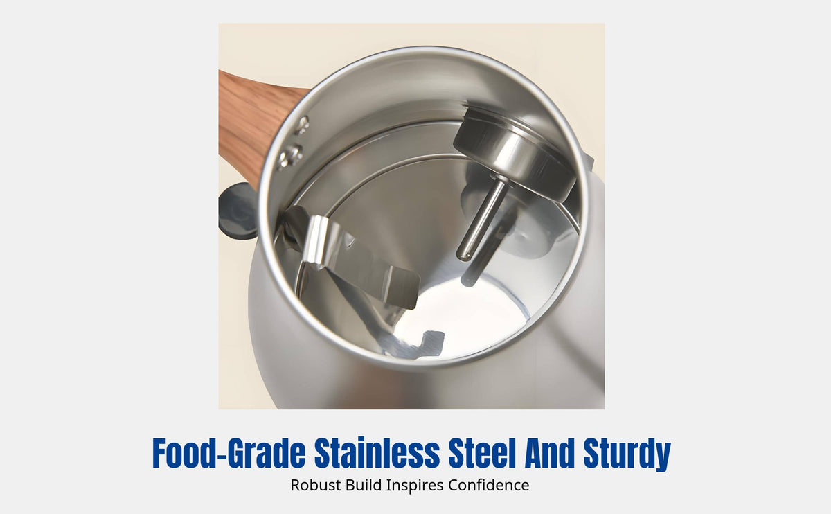 Stainless Steel Electric Drip Kettle, Gooseneck Spout, Temp Control, Home & Office