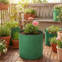 Non-woven Fabric Planter, Home Vegetable Garden, Flower Pot, 240ml, Grow Bag, Bright Green, Cultivation Bag