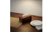 Wooden Tissue Box Cover Decorative Walnut Tissue Box Cover Smooth Surface for Dining Table, Bedroom