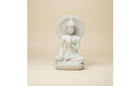 Zen Theme Buddha Statue Spiritual Gift Resin Buddha Statue Good Luck Symbol Sandstone Resin Sculpture Handmade Craft for Meditation Practitioners, Feng Shui Enthusiasts, Living Room, Mindful Movement Studio, Entrance Hall, Office Desk