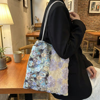 Tote Bag for Women with Soft Velvet Finish, Large Tote Bags for Women with Magnetic Snap, Cute Gift for Her, Extra Large Shopping Laptop Bag