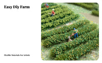 Model Farm Field Tufts 8mm Tuft Height Sand Table Vegetation Miniature Crop Rows Realistic Appearance Miniature Scene Grass