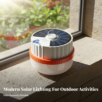 Multi-Purpose Solar Powered Camping Light Long Battery Life Portable Outdoor Emergency Lamp Bright for Street Vendors, Truck Drivers, Hiking