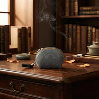 Suede Texture Leather Pouch Gold Zipper Jewelry Storage Pouch Embossed Floral Portable Jewelry Organizer