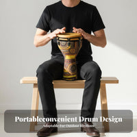 Rich Sound 12-Inch Tunable Djembe Portable Mechanically Tuned Djembe Long-Lasting Hand Drum Ready to Play for Professionals, Performers, Live Performance, Music Practice, Studio Recording, Outdoor Use