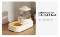 Easy to Clean Weight-Based Pet Feeder and Waterer Set Large Capacity Automatic Pet Feeder Anti-Skid Base