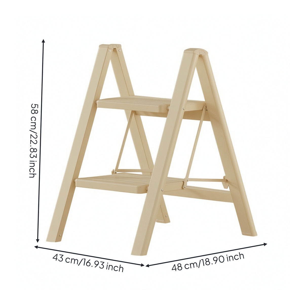 Folding Step Ladder Foldable Step Ladders for Homeowners, Renters, Closet