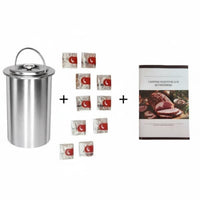 Multifunctional Meat Cooker with Thermometer Easy to Clean Cylindrical Meat Steaming Pot Kitchenware for Kitchen