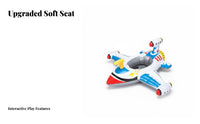 Anti-Rollover Design Baby Swim Buoyant Seat with Canopy Thickened Material Infant Pool Seat with Sunshade Protection for Babies, Toddlers