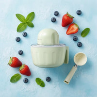 Rechargeable Ice Cream Maker Cordless Ice Cream Machine Portable Chilled Dessert Machine Compact for Families, Small Kitchens